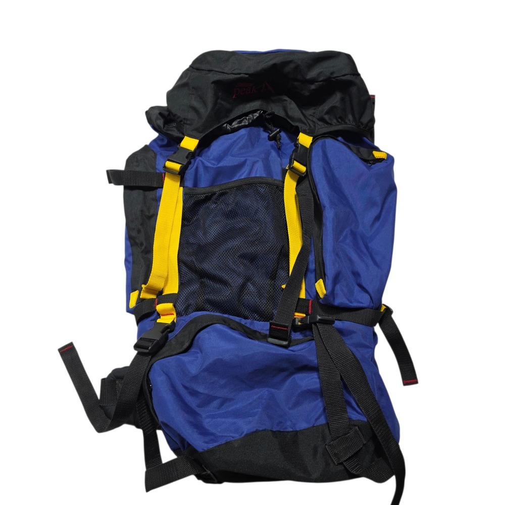 Coleman Peak 1 Backpack Royal Blue Black Yellow Hiking Camping Travel